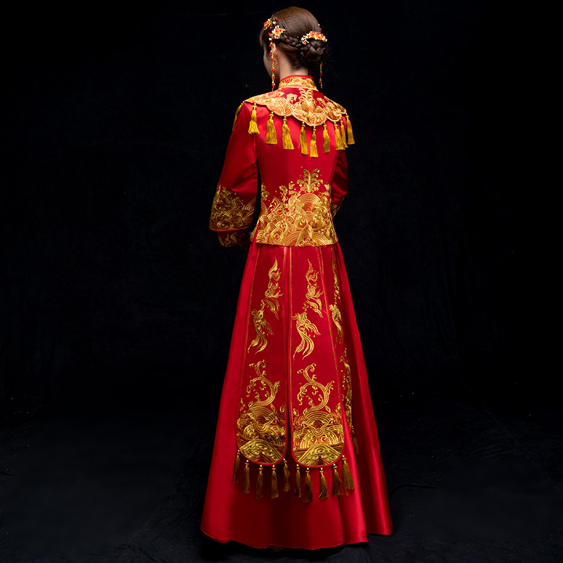 欧蓝洛丝旗舰店秀禾服新娘新款敬酒服结婚秀禾中式婚服婚纱礼服禾服女秀和服2