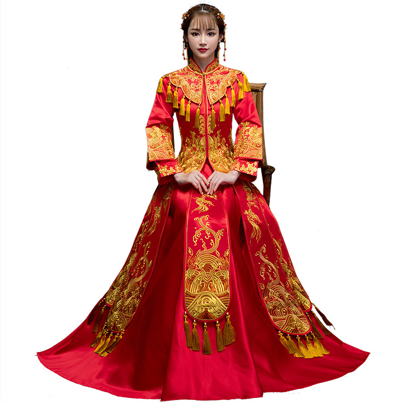 欧蓝洛丝旗舰店秀禾服新娘新款敬酒服结婚秀禾中式婚服婚纱礼服禾服女秀和服3