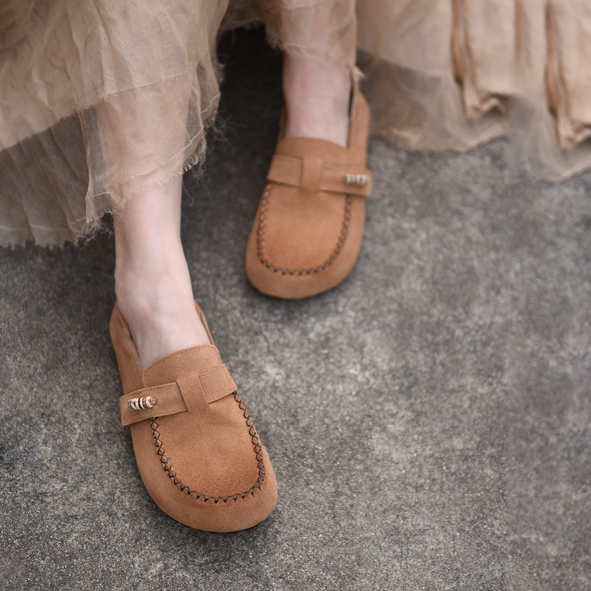 Artmu阿木真皮厚底勃肯鞋女全包单鞋女2026新款两穿深口乐福鞋,淘宝优惠券,粉丝福利购,淘宝优惠卷