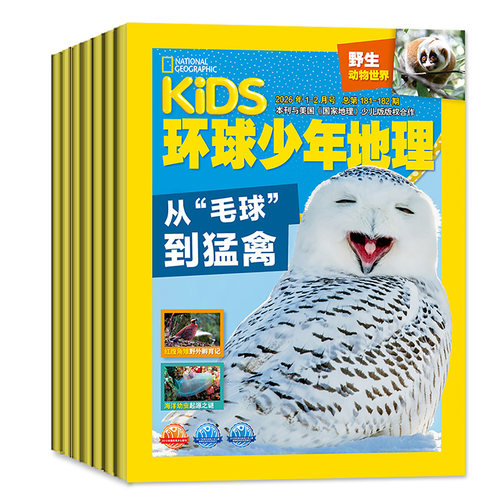环球少年地理杂志少年版2026年1-8月【2025年/全年/半年订阅/2024/2023年典藏】kids美国国家地理少儿版小学生科学发现科普过期刊 - 图0