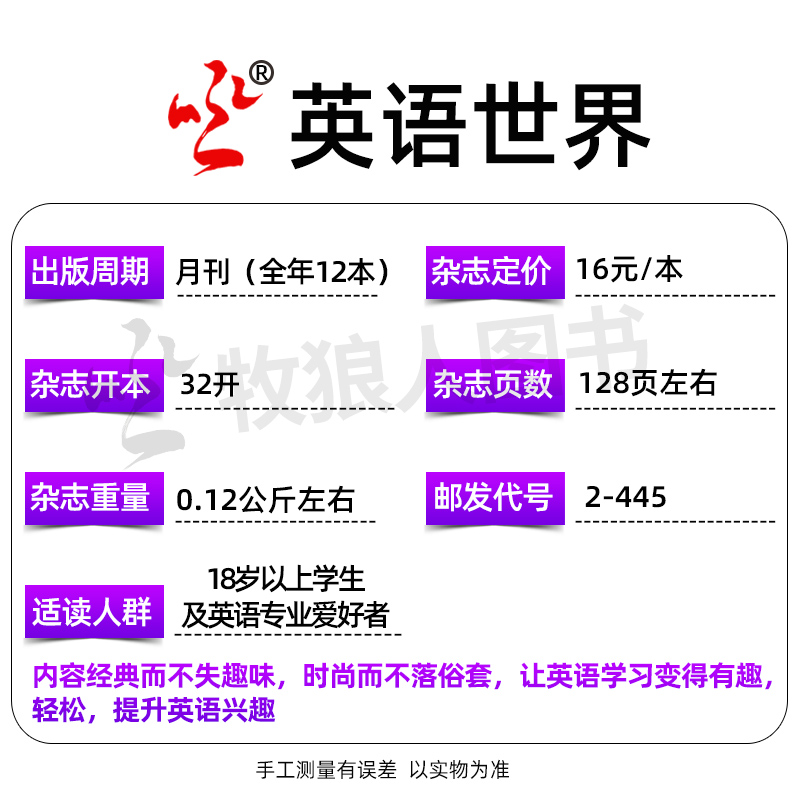 英语世界杂志2024年1-6月（全年/半年订阅/2023全年1-12月合订本）大学版英语四级六级中英文双语阅读文摘学习非2022年过刊 - 图2