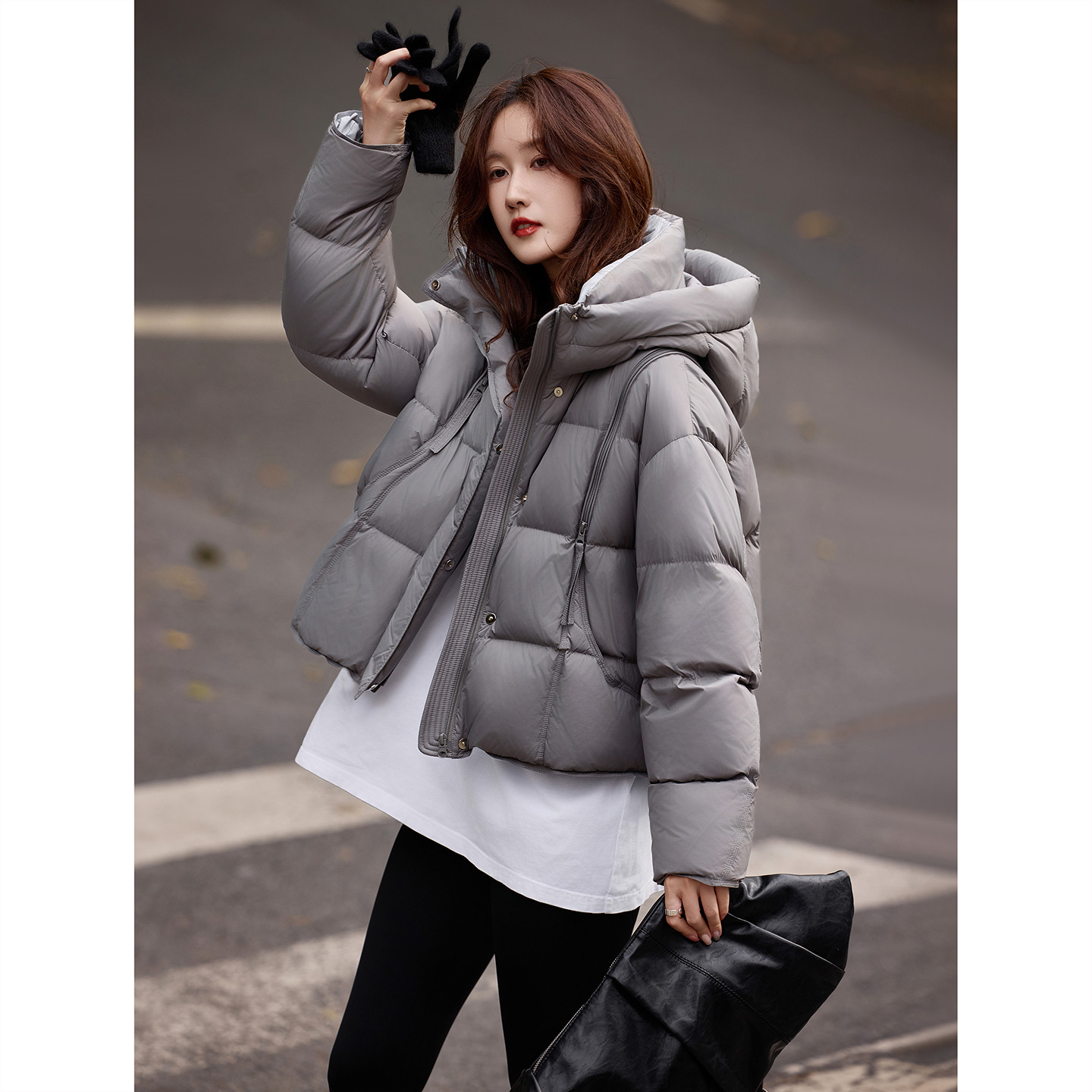 苏醒的乐园加厚连帽短款小个子羽绒服2025年冬季新款90绒鸭绒外套,淘宝优惠券,粉丝福利购,淘宝优惠卷