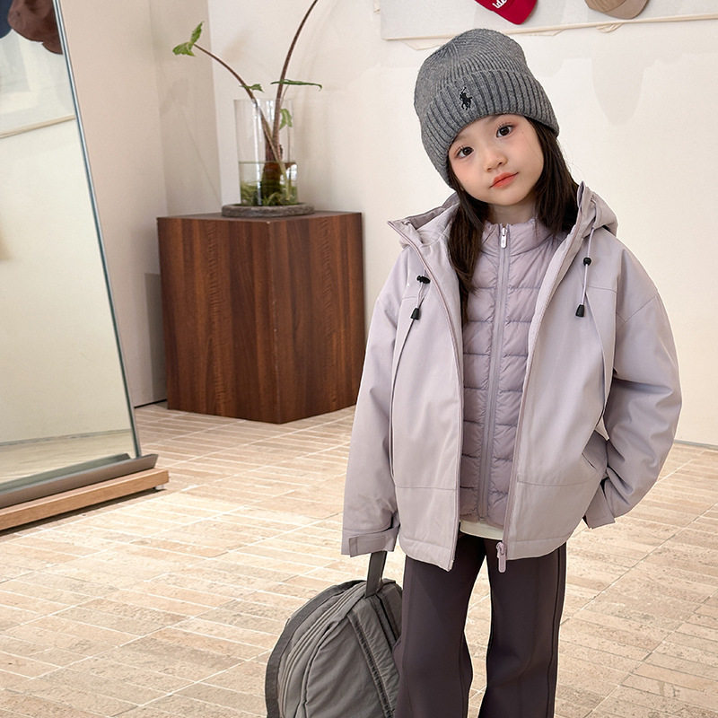 儿童冬季户外冲锋衣中大童防水防污连帽棉服男女童夹棉棉衣外套新,淘宝优惠券,粉丝福利购,淘宝优惠卷
