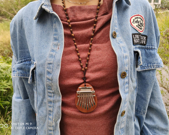 Мини-калимба из орехового дерева сопрано с гравировкой C