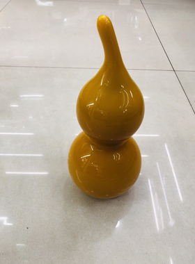 博山琉璃鸡油黄葫芦高档礼品精品风水葫芦摆件鸡油黄葫芦各种尺寸