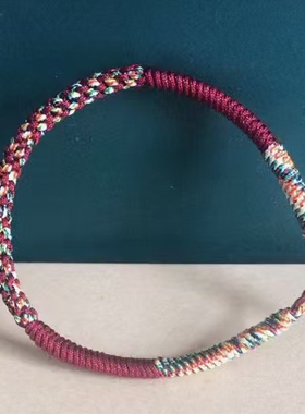 五彩线加紫红绳手编手链火备注尺寸联系客服