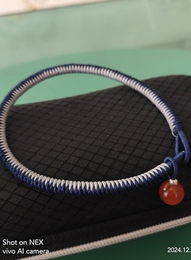 补金补木补火手链细款金刚结加密手工编织双色手环