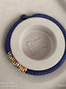 五行补水藏蓝五色线粗款6.5毫米加密金刚结缺水者佩戴