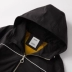 Áo khoác nam WOOG2005 màu đen 2019 mùa thu mới xu hướng đẹp trai trùm đầu giản dị mùa xuân và áo khoác mùa thu - Cao bồi