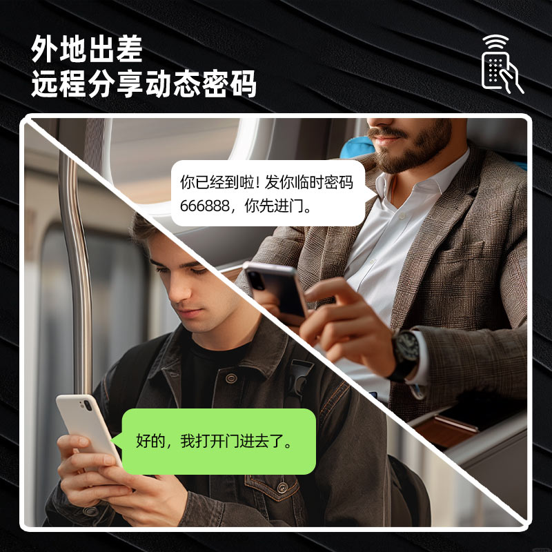 指纹锁智能密码锁家用室内木门电子锁卧室房门办公室免开孔指纹锁 - 图3