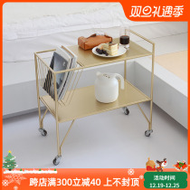 Mcfan Original Design) Nordic Minimalist Dining Car Iron Art Home Holding Objects Mute Little Stroller Tea Water Caravan