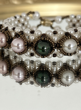 宫廷公主范复古甜美王朝手镯大方时尚珍珠手链原创品牌