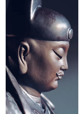 龙泉青瓷家居客厅玄关供奉佛像