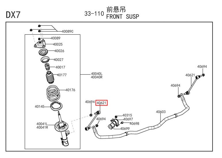 适用于东南正厂DX7DX3DX5前稳定杆球头后平衡杆球头小吊拉杆连杆 - 图3