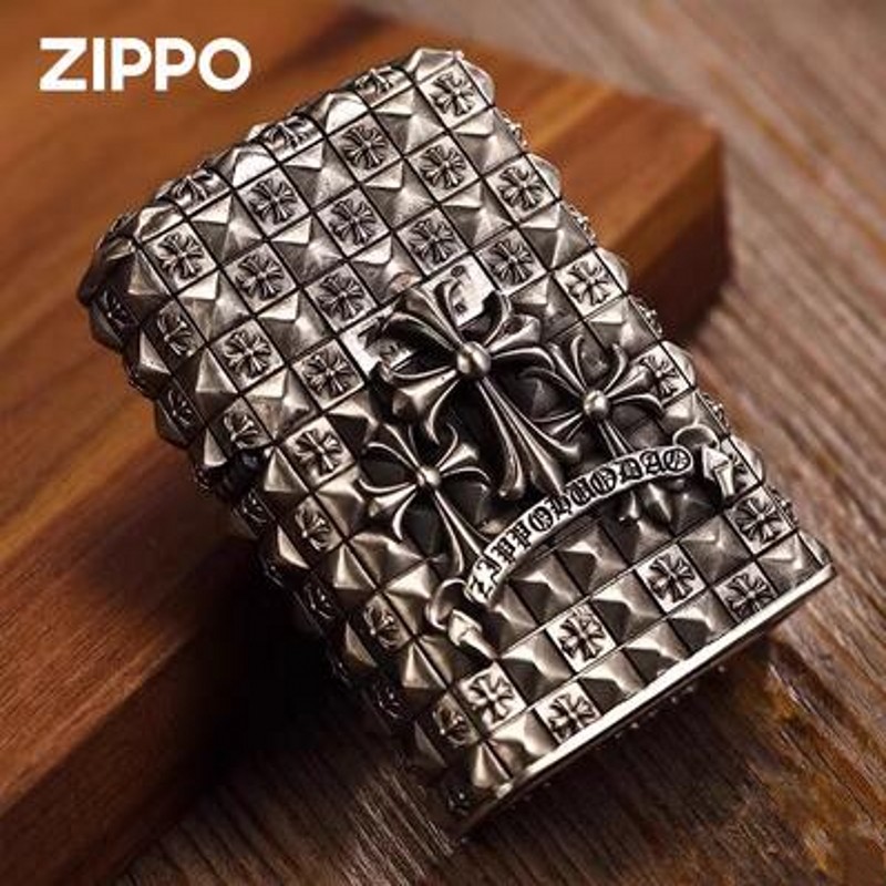 zippo打火机正品原装 银色贴章重甲十字花 个性男士煤油防风礼物,淘宝优惠券,粉丝福利购,淘宝优惠卷