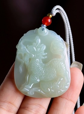 和田玉麒麟吊坠玉佩平安如意玉石