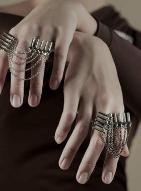 chunran925银原创双指戒指