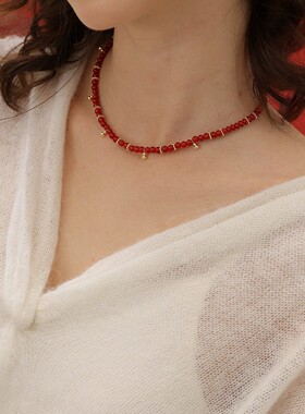 现货工厂直销幸运符号鸿运福禄手链女红色葫芦锁骨链手串毛衣链