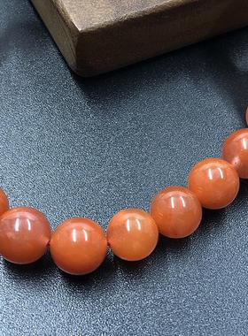 气质女士天然时尚九口料飘花南红玛瑙手串手链单圈带证书一物一图
