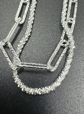 2025新款925银双链设计爆闪AB手链手饰送女友闺蜜生日礼物