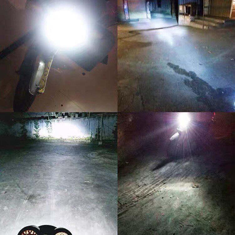 Motorcycle xenon lamp modified xenon lamp set 12v super bright strong light far and near integrated pedal tram 35W