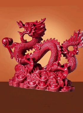 天然真朱砂五爪龙摆件化解西北乾宫入墓冲墓缺角补角长21高16厘米