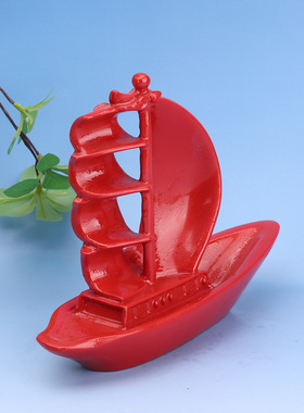朱砂一帆风顺帆船客厅居家办公室书房装饰工艺品摆件