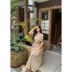 Sazuojia petite slanted shoulder/one-line collar top + skirt suit summer women's niche old money style ຊຸດສອງສິ້ນ