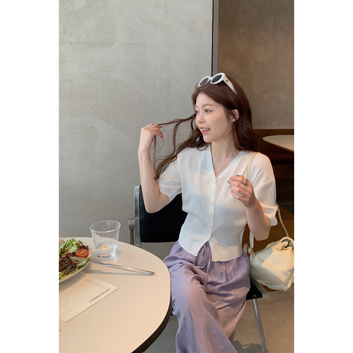 Rowi 佐佐家小个子天丝垂感阔腿裤高腰抽绳直筒裤女夏季宽松休闲裤子_虎窝淘