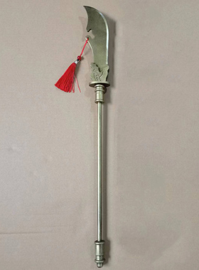 佩刀迷你装饰摆件不锈钢关羽像