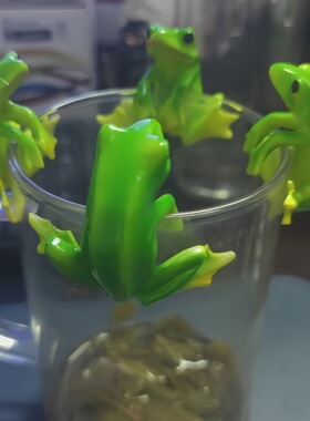 创意青蛙个性摆件户外草地花园庭院微景观茶宠鱼缸造景装饰品