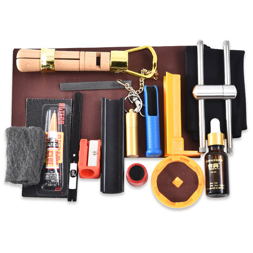 台球用品配件球杆保养油皮头修理擦杆布换皮头工具台球杆维修套装 - 图0