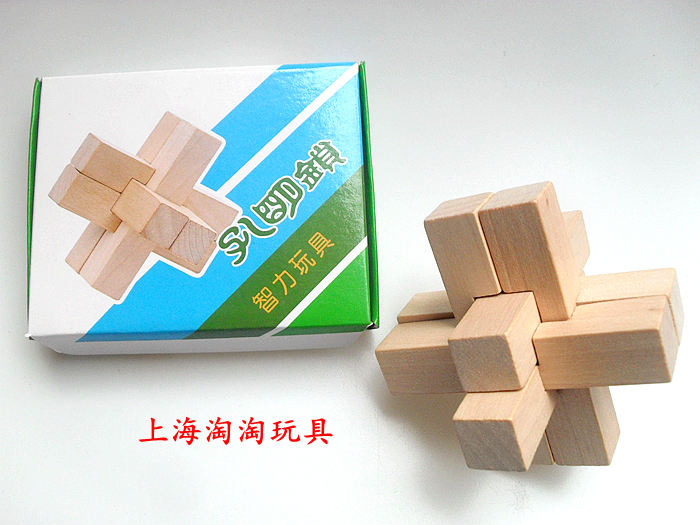 智力玩具益智拼装六根鲁班锁6根孔明锁盒九根孔明锁益智拆装玩具 - 图0