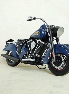 复古做旧印第安风哈雷摩托车模型