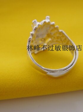 龙头戒指纯银霸气男士