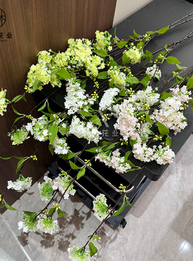 艾林花业仿真垂枝手球花家居摆件