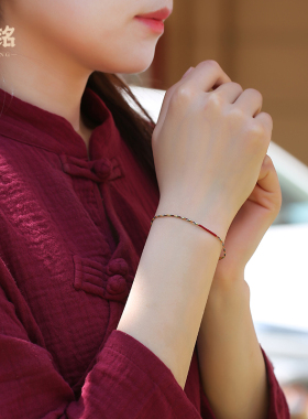 超细五彩绳手链女生款性感脚绳