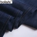 Bai Li Shi jeans men Bốn mùa kinh doanh thường xuyên thanh niên quần dài màu xanh thẳng nam - Quần jean