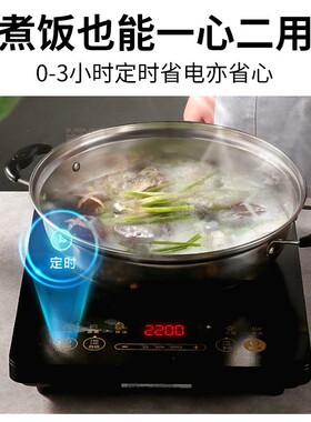 美的电磁炉家用2200W大功率多功能炒菜爆炒火锅定时WH2202S