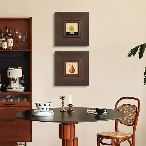 柠檬法式复古小众艺术装饰画客厅餐厅走廊壁画中古风书房卧室挂画 - 图3