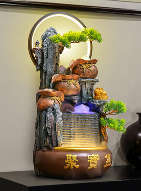 聚宝盆流水生财摆件循环水