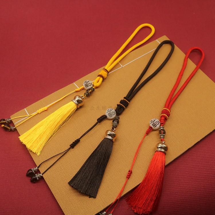 葫芦挂绳流苏挂件手工diy葫芦挂件绳车挂绳手捻葫芦挂件绳子包邮 - 图3