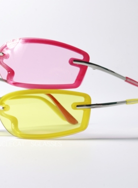清凉感果冻色UV400窄框太阳眼镜