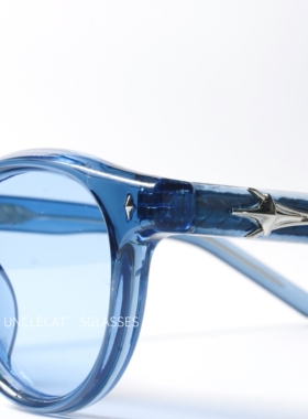 经典小众蓝色UV400防紫外线墨镜