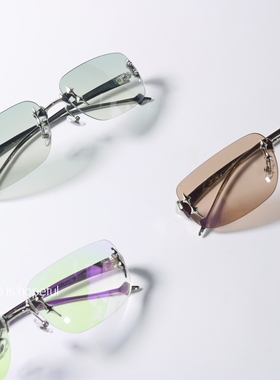 无框炫彩小众前卫UV400太阳眼镜