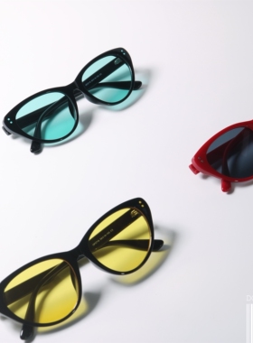 复古猫眼UV400防晒可配近视墨镜