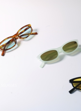 清新配色窄框UV400防晒太阳镜