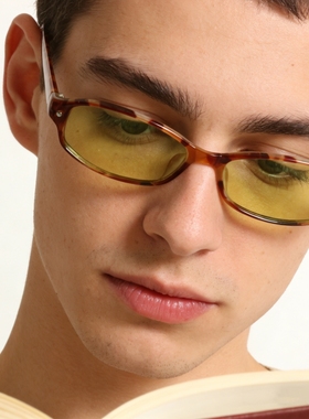 复古窄框UV400偏光近视墨镜