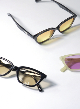 王嘉尔同款独特落日色配近视墨镜