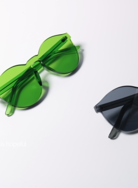 小众无框设计UV400经典造型墨镜